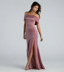 Jane Formal Velvet Off-The-Shoulder Dress