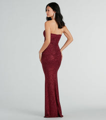 Elaine Formal Glitter Strapless Mermaid Dress