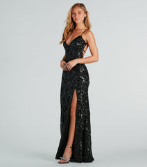 Jacqueline Formal Sequin Strappy Mermaid Dress