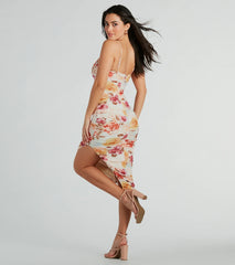 Blossom In Style Mesh Floral Midi Dress