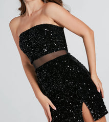 Always A Stunner Sequin Velvet Mini Dress