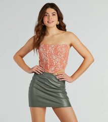 Allure Darling Strapless Lace Corset Top