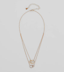 Perfect Dainty Layered Circle Charm Necklace