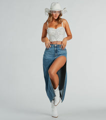 Glam Babe Iridescent Rhinestone Fringe Cowboy Hat