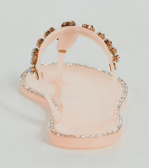 Glam Up Gemstone Strap Jelly Sandals