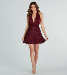 Fun And Flirty Halter Neck Skater Dress