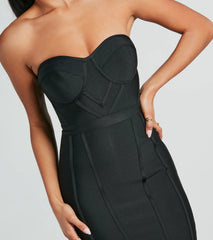 Like An Hourglass Bandage Corset Mini Dress