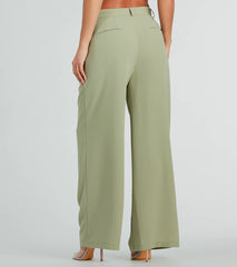 Like Clockwork High-Rise Wide-Leg Trouser Pants