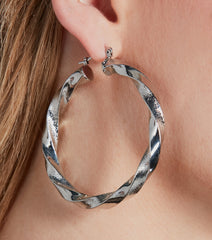 All Fun And Games Braided Hoop Earrings