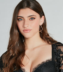 So Chic Heart Front-To-Back Earrings