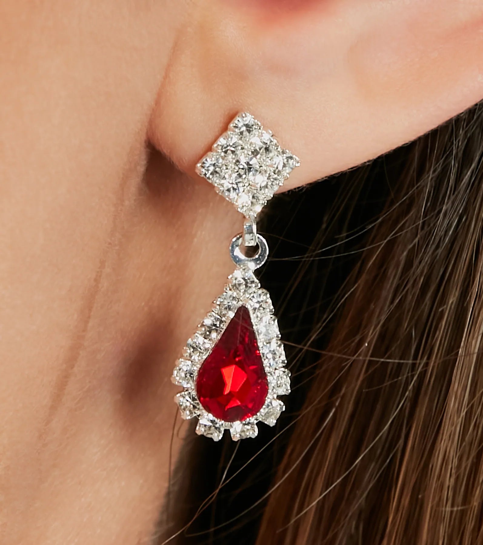 Forever Elegant Rhinestone And Gemstone Jewelry Set