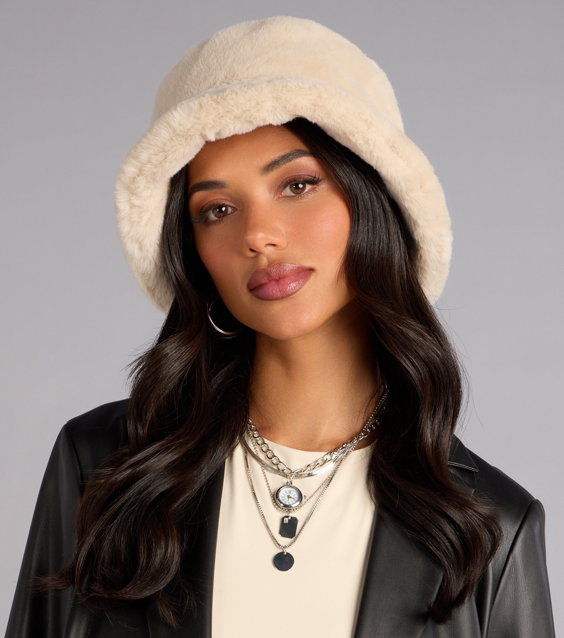 Chilly Season Faux Fur Bucket Hat