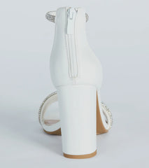 Eye-Catching Glamour Rhinestone Block Heels
