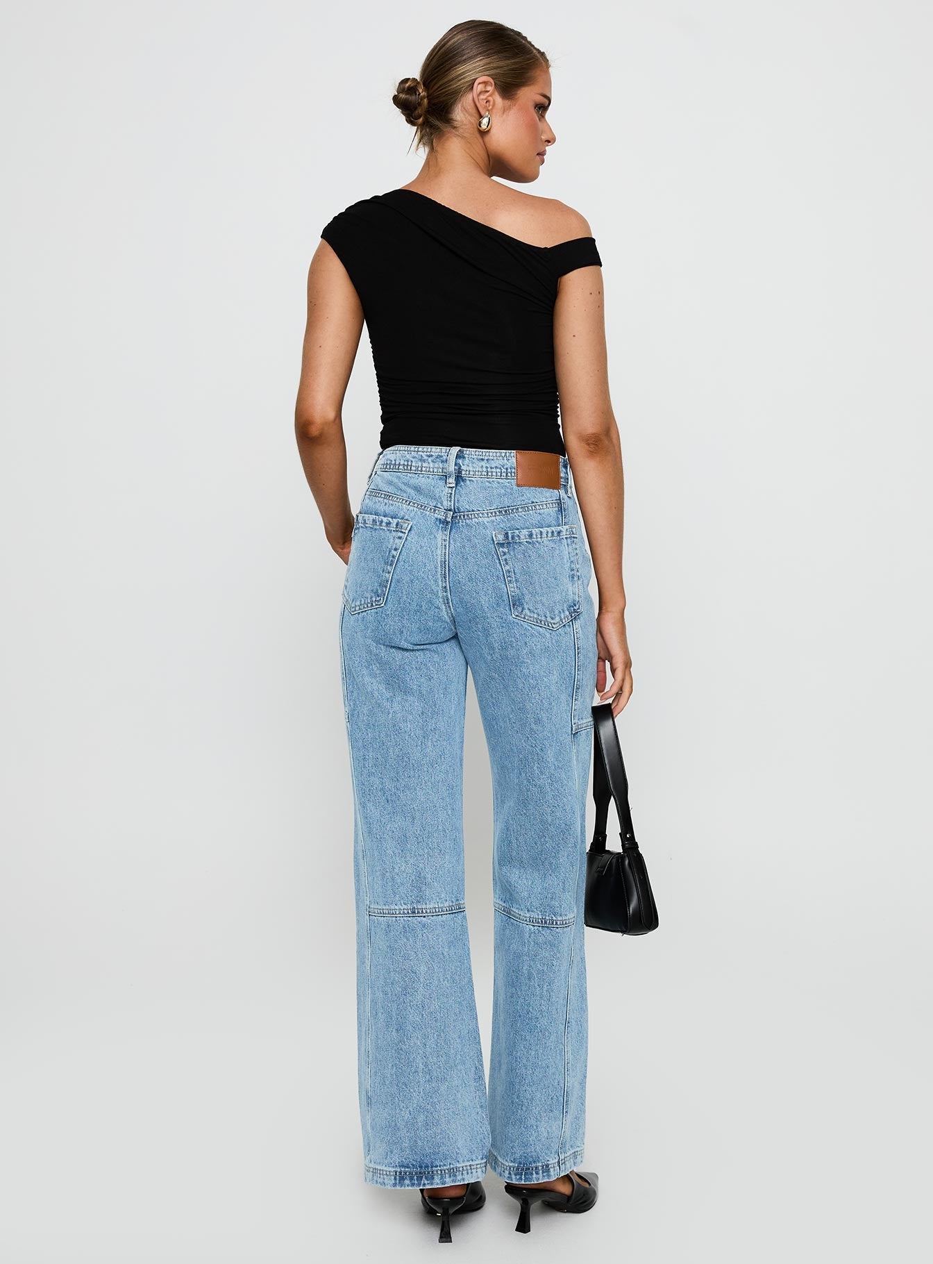 Chad Cargo Jeans Mid Wash Denim