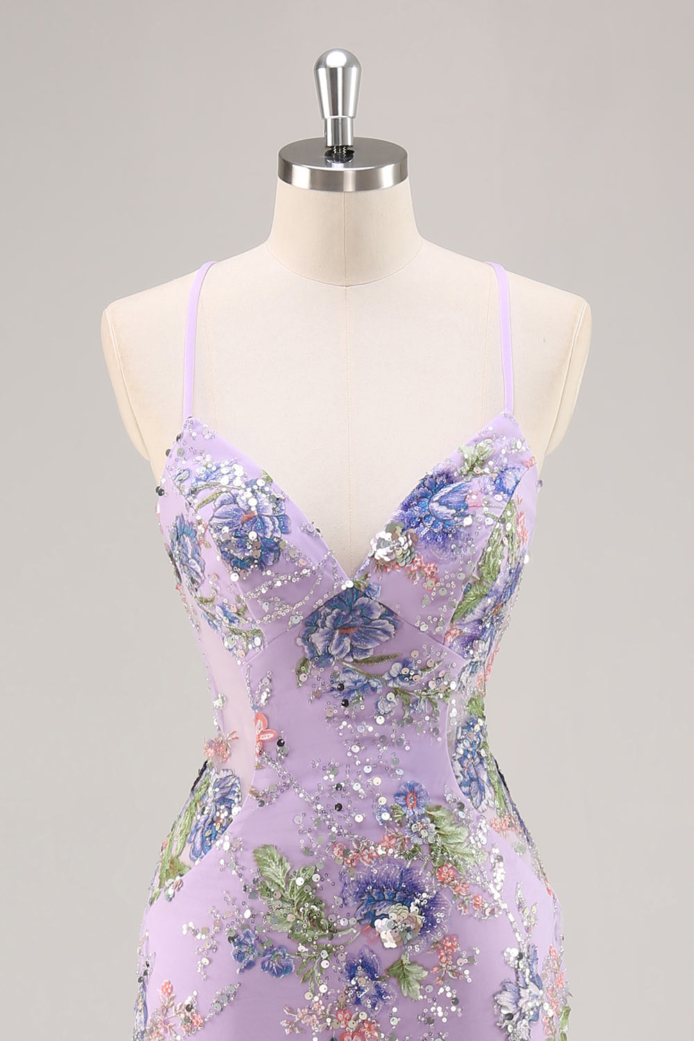 Sequins Mermaid Spaghetti Straps Black Prom Dress with Appliques