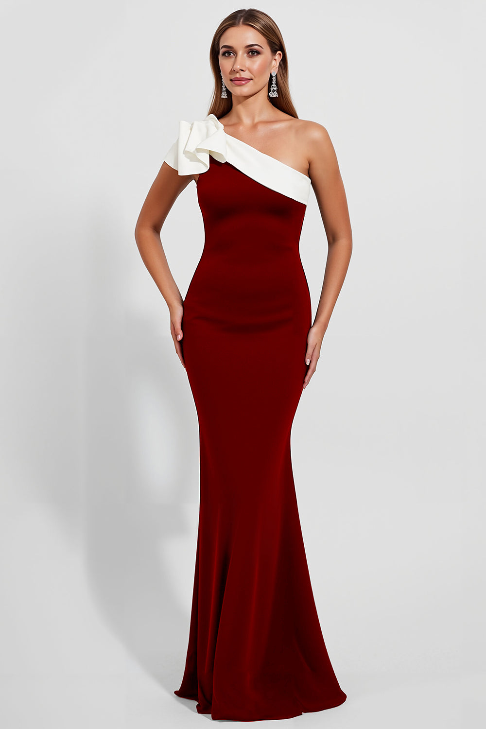 One Shoulder Mermaid Black Tie Dress
